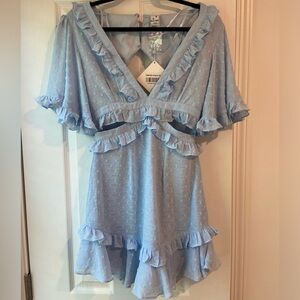 Baby blue mini dress